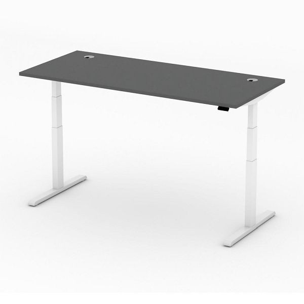 Deskin Höhenverstellbarer Schreibtisch PRO MULTI MODUL, Dekor anthrazit, B 1800 x T 800 x H 640-1250mm, 360298