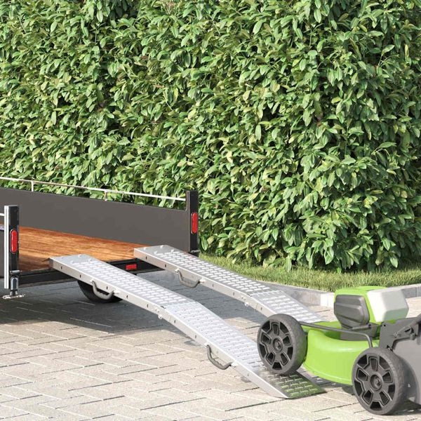 vidaXL Laderampe 2 pcs Silber 185 x 22,5 x 4,5 cm Verzinkter Stahl, 42019252