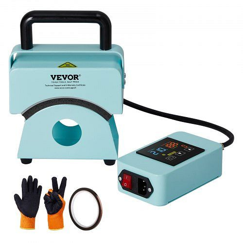 VEVOR Cap Hitzepresse Transferpresse Sublimationstransfer Hutpresse 15x8cm Blau, BXSKMJMINIKMFO40OV2