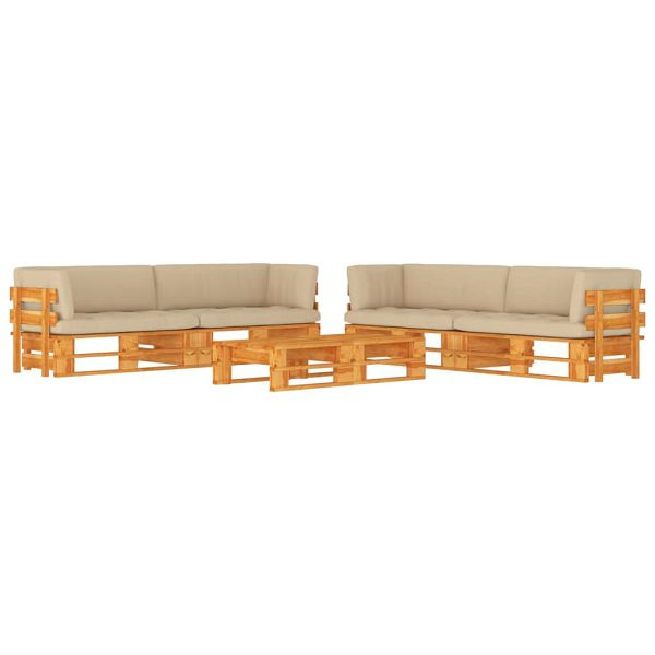 vidaXL 6-teilig Paletten-Lounge-Set Honigbraun Imprägniertes Kiefernholz, 3067024