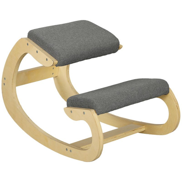 HOMCOM Ergonomischer, schaukelnder Kniehocker für Homeoffice, zur Verbesserung der Körperhaltung, 921-789V00GY