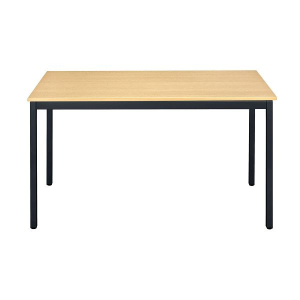 Bisley MULTI Desking Mehrzwecktisch, rechteckig 19 mm, Dekor BC buche, Gestell schwarz, H 740 x B 1800 x T 800 mm, MT1808BC333