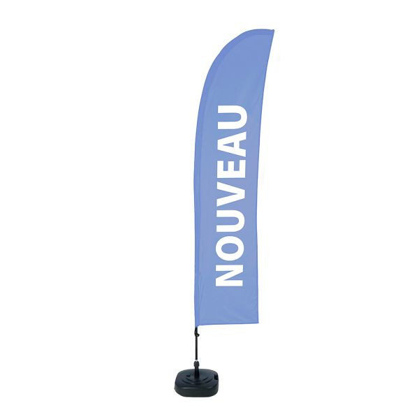Showdown Displays Beach Flag Budget Wind Komplettset Neu Blau Französisch, BFBL-WT21-17-I498