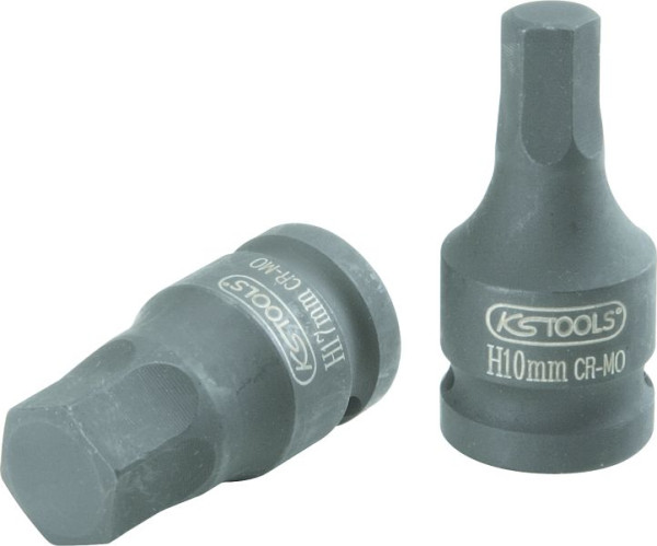 KS Tools 1/2" Kraft-Bit-Stecknuss Innensechskant, kurz, 7/32", 911.0987