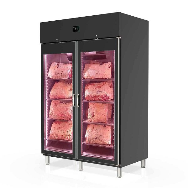 Vaiotec TOPLINE Reifeschrank Dry-Ager Schwarz, 1404 Liter, 300 kg Fleisch, Breite: 1370 mm, 11669