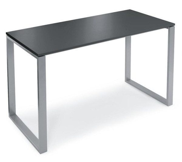 Deskin Stehtisch CELSUS, Platte Dekor Anthrazit, Gestell Alusilber, B 1400 x T 700 x H 1100 mm, 295034
