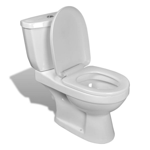 vidaXL Toilette mit Spülkasten Weiß, 240549, 8718475857037
