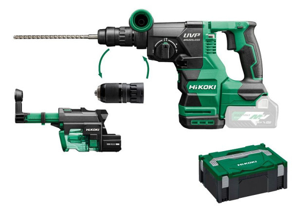 HiKOKI 36V Akku Bohr-& Meißelhammer (Brushless) inkl. Absaugung, ohne Akku, ohne Ladegerät, DH3628DC (Basic) (HSC II+HSC II), DH3628DCW3Z