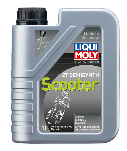 LIQUI MOLY Motoröl Motorbike 2T Semisynth Scooter, Kanister Kunststoff, VE: 1 Liter, 1621