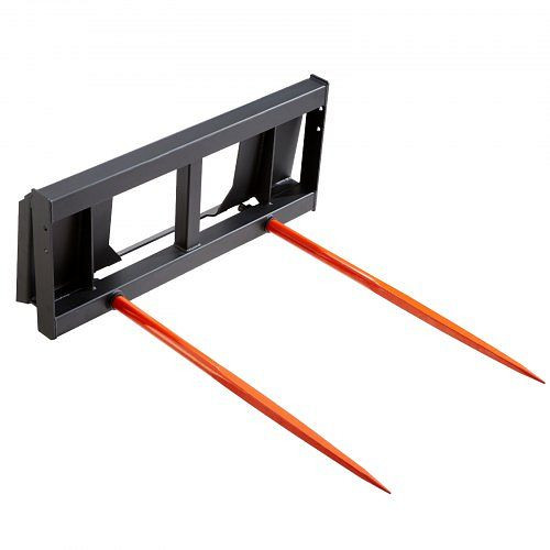 VEVOR Frontladerzinken 1360kg Gewichtskapazität Federstahl Ballenspieß mit zwei 124cm Spießen, TZCZS2ZZ49INDKCOOV0