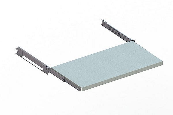 Meta Ausziehbarer Fachboden 1000x500 mm, verzinkt, für Steckregal CLIP, 20082670