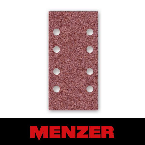 Menzer Klett-Schleifbogen, 93 x 180 mm, 8 Loch, Korn 180, Normalkorund, VE: 50, 252031180