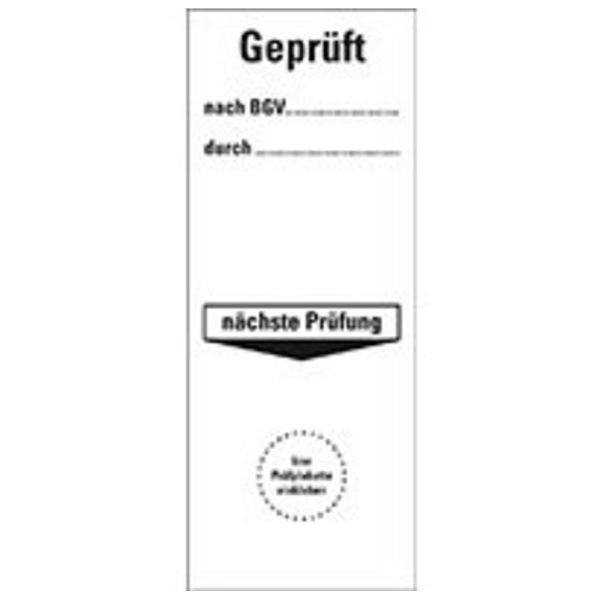 Dönges Grundetikett "Geprüft nach DGUV", Folie, 40 x 100 mm, 132884