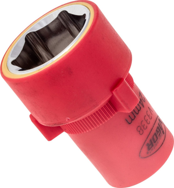VIGOR VDE Steckschlüsseleinsatz, Vierkant hohl 12,5 mm (1/2 Zoll), Außen-Sechskant Profil, 24 mm, V3338