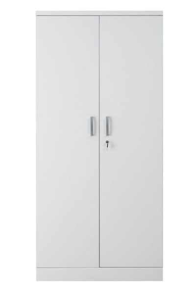 Gürkan Flügeltürenschrank, 42 x 92 x 195 cm, Verkehrsweiß, Weiß, Fachboden Stück 4, FLC/WD.19, 100116
