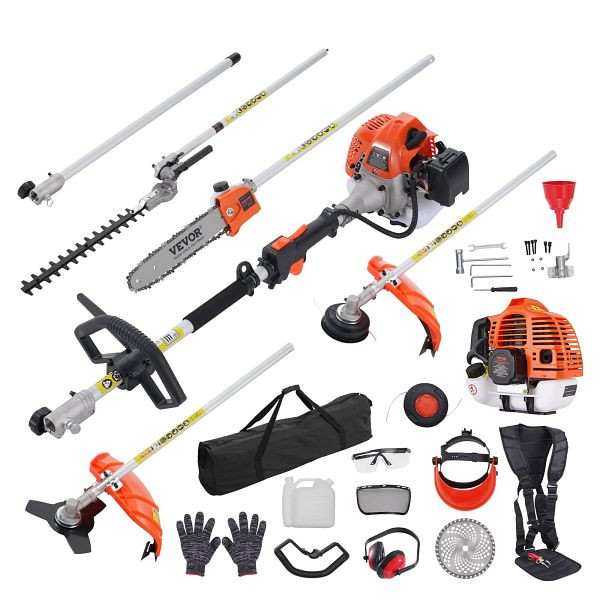 VEVOR 6-in-1 Heckentrimmer Benzin-Heckenschere 33CC Langstielheckenschere 0,8L, RQLLJDGNG33CCW9O7V0