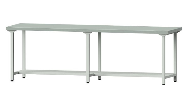 ANKE Werkbänke Arbeitstisch, Modell 191, 2800 x 800 x 900 mm, RAL 7035, ZBP 50 mm, 401.463