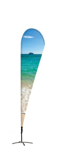 Showdown Displays Beachflag Alu Tropfen-Form 400cm Gesamthöhe mit luxuriöser Tasche, BFAD400-L