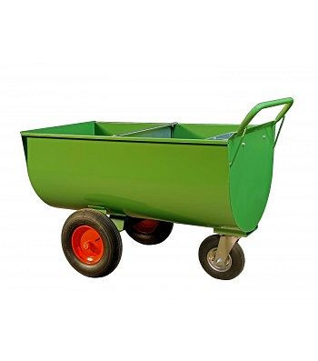 Growi Futterwagen 400 LL pulverbeschichtet, mit Trennwand und Mineralbehälter, 10125460