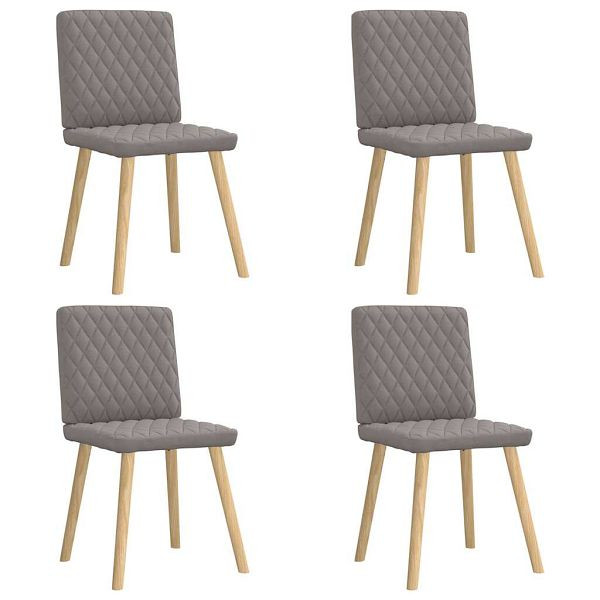 vidaXL Esszimmerstühle 4 Stk. Taupe Stoff, 3315227, 8721158566720