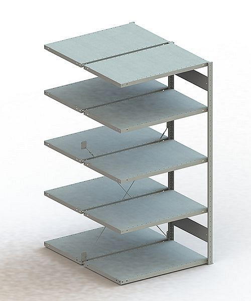 Meta S3 Steckregal CLIP 230 DAR 2000x1000x600 mm, verzinkt, Bodenanzahl: 2 x 5, 200180837