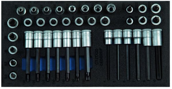 GEDORE CT-Einlage mit Sortiment, Satz Schraubendreher-Einsätze 3/8''', CT, 2308983
