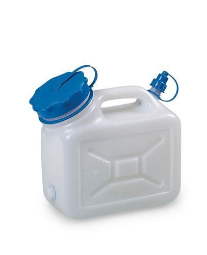 DENIOS Weithalskanister aus Polyethylen (PE), 5 Liter Volumen, ohne Gewindestutzen, 250188
