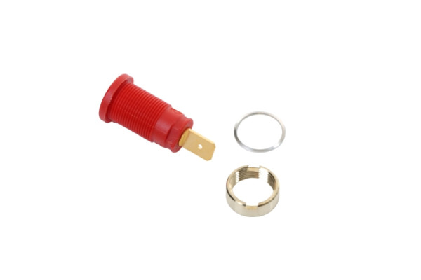 ELMAG Einbaubuchse für Ø 4mm Bananenstecker - rot, 9505852