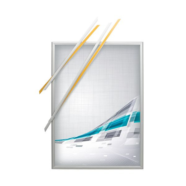 VKF Renzel Fensterrahmensystem „Feko”, silber eloxiert, Gehrungsecken, 32 mm, DIN A0, 50.0014.6