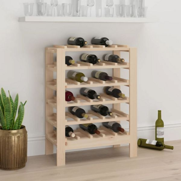 vidaXL Weinregal 61,5x30x82 cm Massivholz Kiefer, 822556