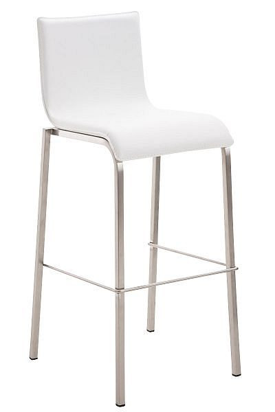 CLP Barhocker Avola Leder Flach E78, weiß, 101152502