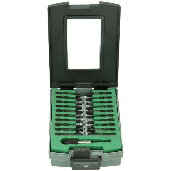 HiKOKI Bit-Box 1/4", 21-teilig, 38mm, schlagfest, 751190