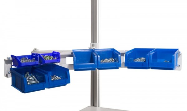 Manuflex Boxen-Einfachträger-Element für Stahl-Aufbauportale zum optimalen Zugriff auf Sichtlagerkästen, Anthrazit, ZB8258.7016