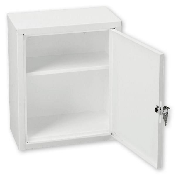 WERO Verbandschrank MiniDuo 20, Stahlblech weiß, feststehender Zwischenboden, leer, 205207