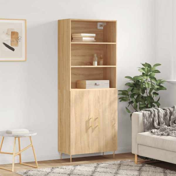 vidaXL Highboard Sonoma-Eiche 69,5x34x180 cm Holzwerkstoff, 3189240