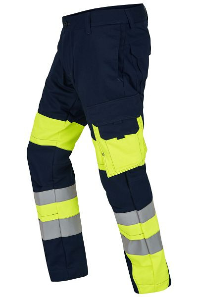 ROFA Bundhose teils 2-lagig 2430, Größe 48, Farbe 488-marine-leuchtgelb, 2652430-488-48