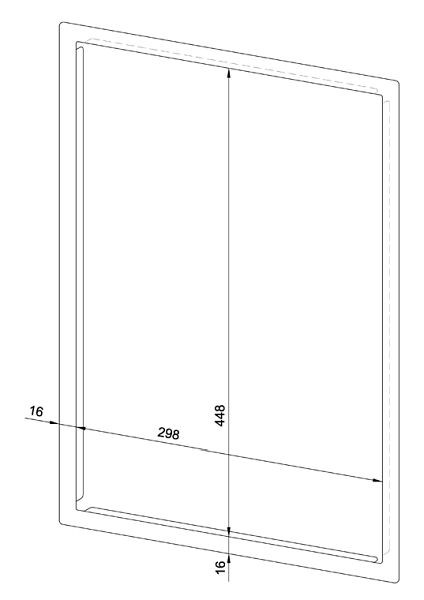 Wagner EWAR Abdeckrahmen für Gerätemaß 298x448, matt geschliffen, 768644