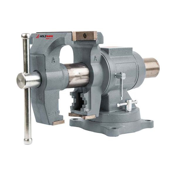 Holzmann Werkbank Schraubstock inkl. Drehplatte, Ambossgröße: 81 x 65 mm, Backenbreite: 125 mm, WBS125M