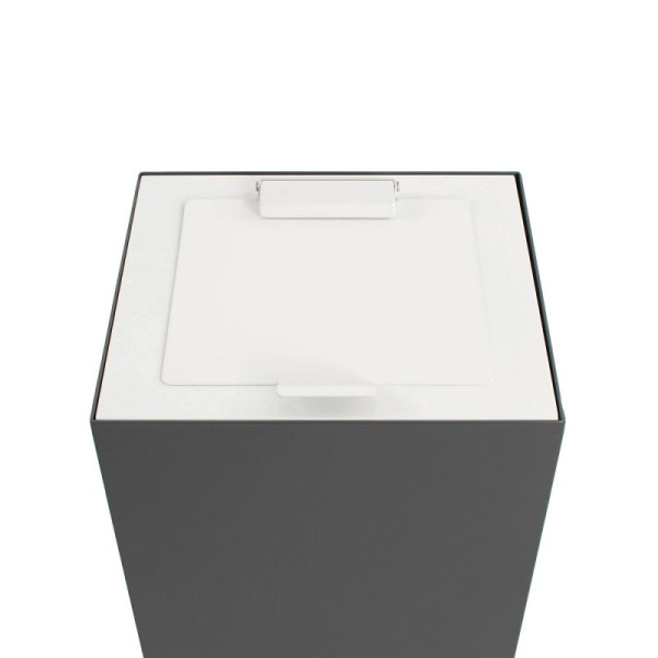STEIN HGS Top mit Klappendeckel für modulare Abfalltrennanlage, 90 Liter, weiß, 83902.0005