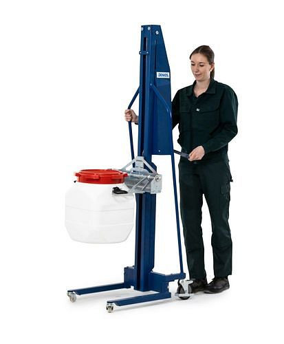 DENIOS Ergonomieheber, modular erweiterbar, vorinstallierte Hebearme (für Gebinde mit seitlichen Griffen), 285838