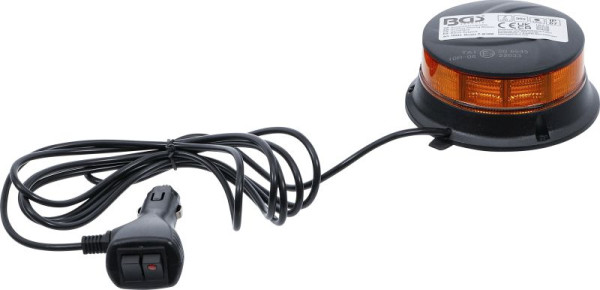 BGS Rundumkennleuchte, gelb, mit Magnet, 12 V / 24 V, Ø 130 mm, 70342
