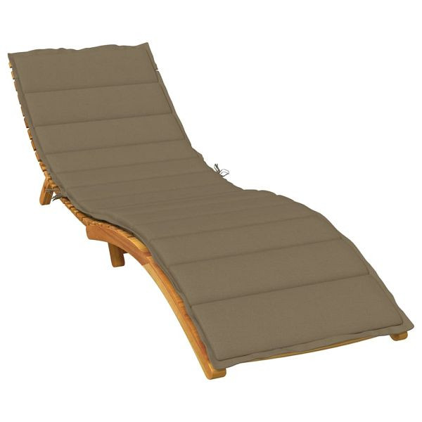 vidaXL Sonnenliegen-Auflage Melange Taupe 200x70x4 cm Stoff, 4002528