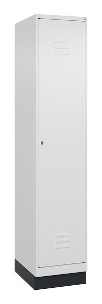 C+P Umkleidespind Classic PLUS, Sockel, 1950x400x500mm, 9016/9016, Zylinderschloss, 080020-12 S10029