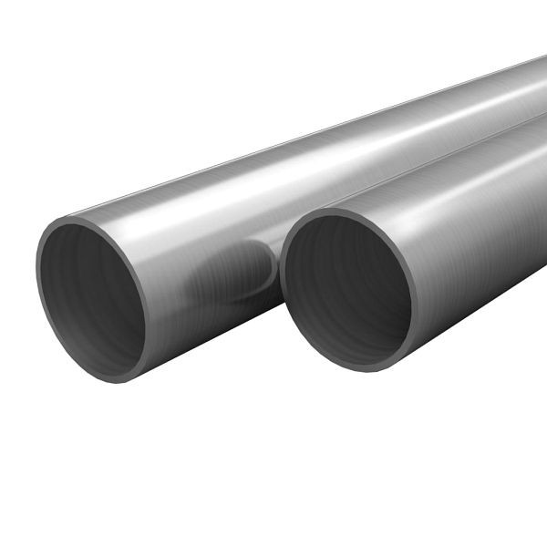 vidaXL 2 Stück Edelstahlrohre Rund V2A 2m Ø70x1,8mm, 143198