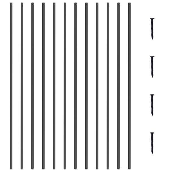 VEVOR Metallbaluster für Treppen, 13 x 1118 mm, quadratisch, dekorative Geländerstäbe aus Aluminiumlegierung, 31er-Pack, Deckbaluster, FXKLGZ44YC30OD0V8V0