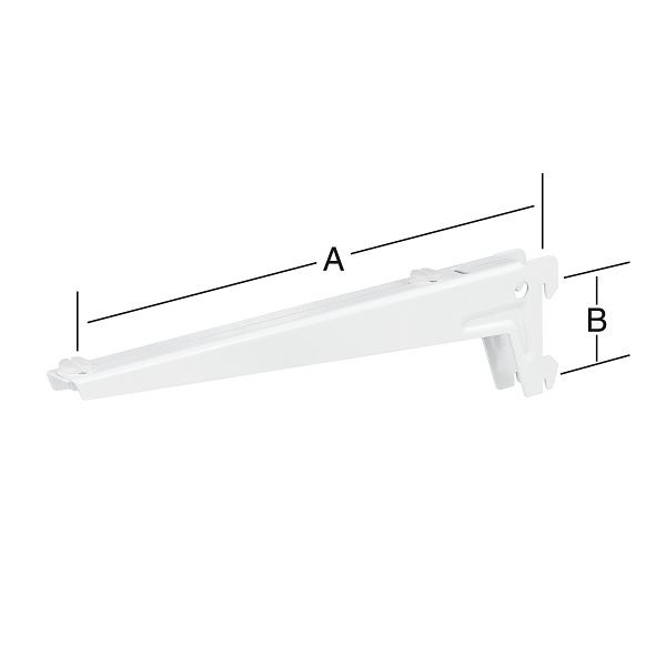 Vormann Winkel-Träger 230 x 50 mm, weiß, VE: 10 Paar, 062504230W