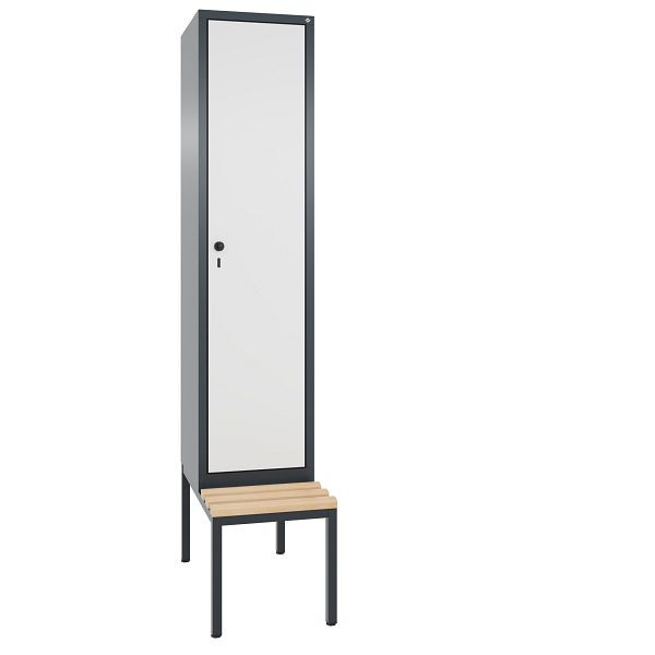 C+P Spind Evolo, 1 Abteil, H2090xB420xT815 mm, Anthrazit/MDF Weiß, 48050-12 S10358