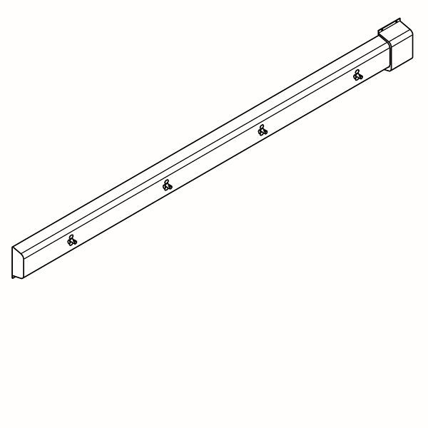 KWC Armatureneinheit, Edelstahl, Wandmontage, 4 Waschplätze, 2440 mm, Wasseranschluss von hinten rechts, 2030071600