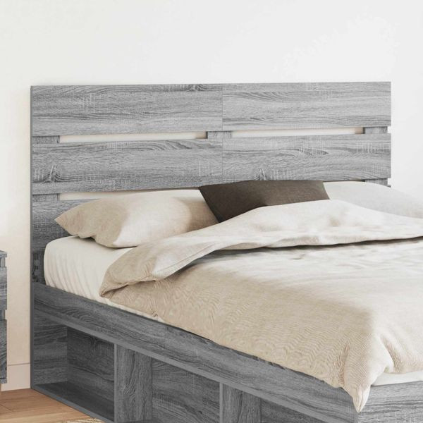 vidaXL Kopfteil Graues Sonoma Holzwerkstoff, 887542