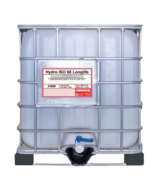 CHEMPIOIL Hydrauliköl 2103 Hydro ISO 68 LONGLIFE, VE: 1000 l, CH2103-IBC